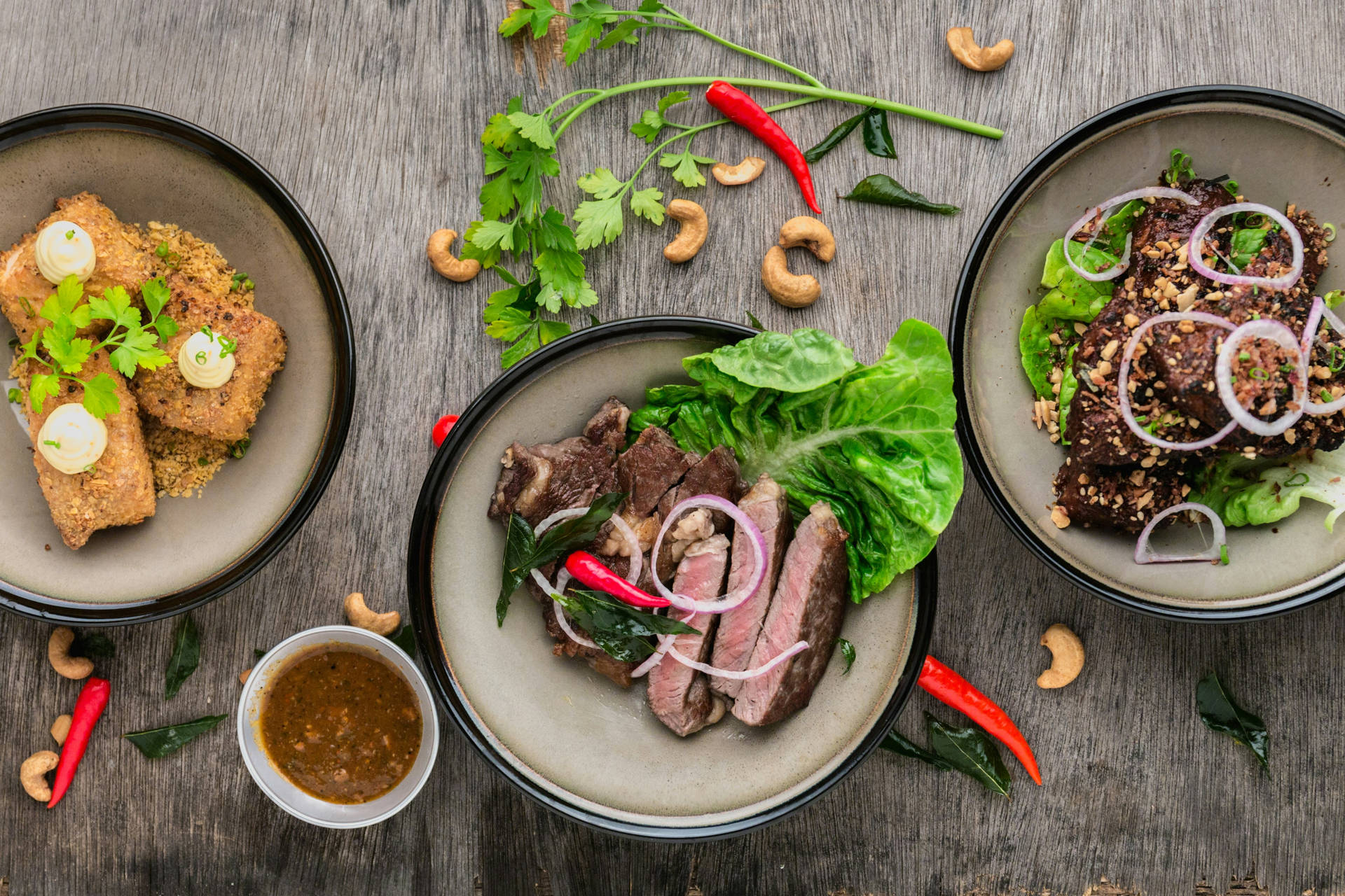 Authentic local food background
